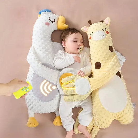 Electric Baby Soothing Pillow with Patting Hand & Remote Control for Newborns